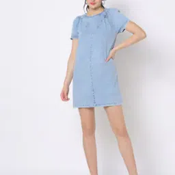 lee cooper Cotton Denim Shift Dress-picture-28