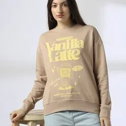 rio Women Vanilla Latter Print Regular Fit Sweatshirt-picture-31