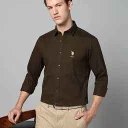 u.s. polo assn. Men Logo Print Regular Fit Shirt image 1