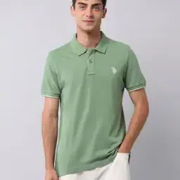 u.s. polo assn. Men Slim Fit Polo T-Shirt with Contrast Tipping-picture-27