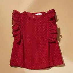 purple united kids Girls Round Neck Cotton Top-picture-30