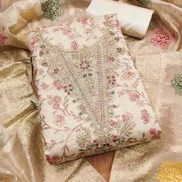 leeli peeri designer Women Embroidered 3-Piece Unstitched Dress Material-picture-49