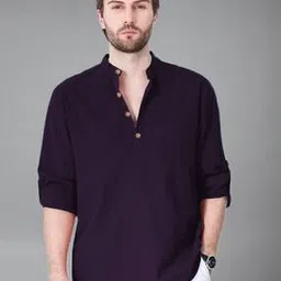Men Slim Fit Short Kurta-image-66