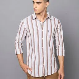 u.s. polo assn. Men Seersucker Striped Tailored Fit Shirt with Patch Pocket-picture-18