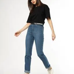 buda jeans co Women Lightly Washed High-Rise Slim Straight Fit Jeans-picture-17