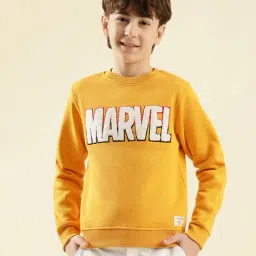 li'l tomatoes Boys Regular Fit Marvel Print Hoodie with Kangaroo Pockets image 1