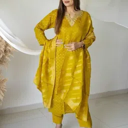 nyrika Self-Design Straight Kurta Set image 1