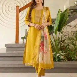 nyrika Women Embroidered Straight Kurta Suit Set-picture-37