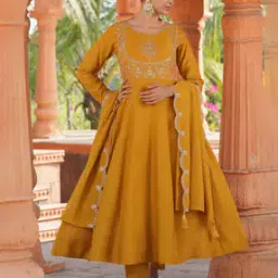 indie picks Embellished Anarkali Kurta Set-picture-11