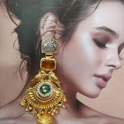 bulbul Women Stone-Studded Chandbalis-picture-35