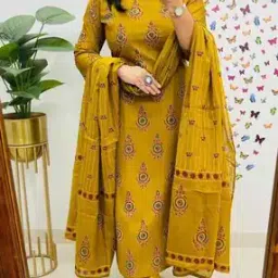 gosriki Women Floral Straight Kurta Set-picture-19