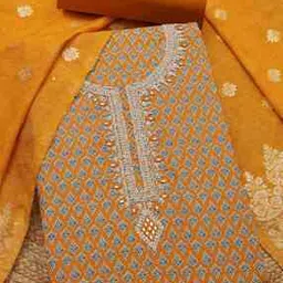Women Embroidery Unstitched Dress Material-image-55