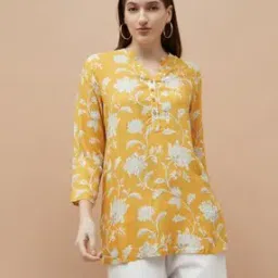 melange by lifestyle Women Floral Print Straight Kurti-picture-20