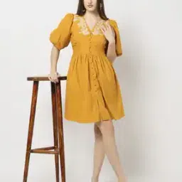 Women Embroidered Fit & Flare Dress-image-70