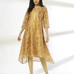 avaasa mix n' match Women Floral Print A-Line Kurta with Insert Pocket-picture-29