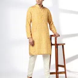 netplay Men Printed Slim Fit Kurta with Insert Pocket-picture-34