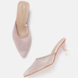 axium Women Pointed-Toe Kitten Heeled Sandals-picture-13