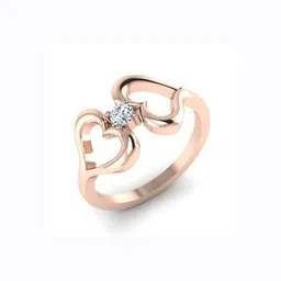 iski uski Rose Gold Stone-Studded Myla Solitaire Ring-picture-29