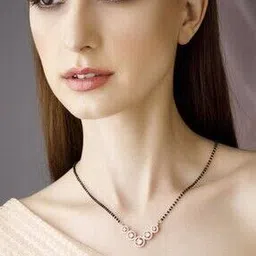 Women Diamond-Studded Beaded Mangalsutra-image-79