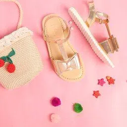 aria nica Girls Double-Strap Flat Sandals-picture-16