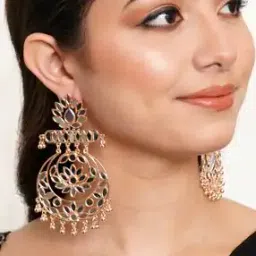 karatcart Stone-Studded Long Dangler Earrings-picture-27