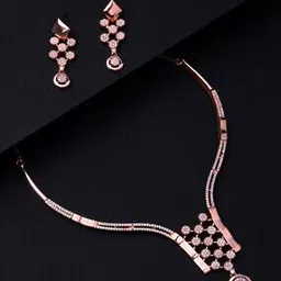 cierra Women Stone-Studded Necklace & Earrings Set-picture-32