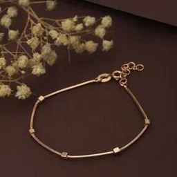 carlton london Rose Gold Plated Charm Bracelet - FJB3755-picture-30