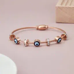 skysixty Women Rose Gold-Plated Evil-Eye Bracelet image 1