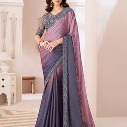 ri-wah Women Embroidered Saree with Contrast Border-picture-25