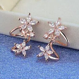 designs & you Rose Gold-Plated Diamond-Studded Ear Cuffs-picture-29