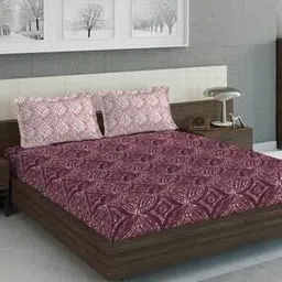 ddecor live beautiful Geometric Print Double King Bed Cover with Pillow Covers-picture-44