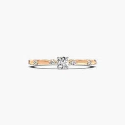 moena Women Rose Gold Lab Grown Diamond-Studded Endless Circle Ring-picture-29