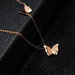 kairangi by yellow chimes Butterfly Long Pendant with Chain-picture-47