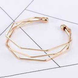 kairangi by yellow chimes Rose Gold-Plated Cuff Bracelet-picture-27