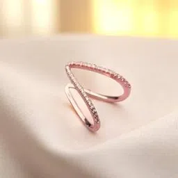 designs & you Women Rose Gold-Plated Stone-Studded Ring-picture-13