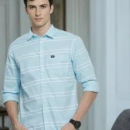 the indian garage co Twin Striped Shirt with Patch Pocket-picture-23