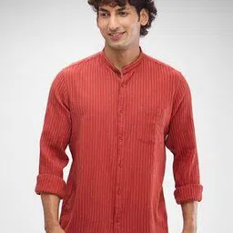 spykar Men Striped Slim Fit Shirt with Patch Pocket-picture-50