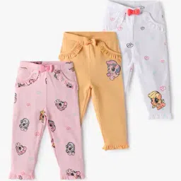 inf frendz Girls Pack of 3 Printed Assorted Leggings image 1