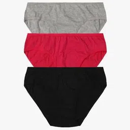 Women Pack of 3 Low-Rise Bikini Briefs-image-3