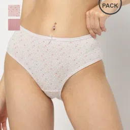 yousta Women Pack of 3 Mid-Rise Hipster Panties image 1