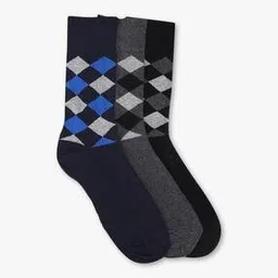 matchitt Pack of 3 Geometric Pattern Socks-picture-39