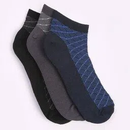 schumann Men Pack of 3 Checked Ankle-Length Everyday Socks-picture-14