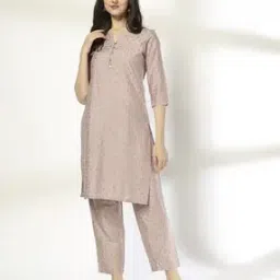 avaasa mix n' match Women Geometric Print Straight Kurta & Pants Set-picture-12