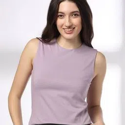 Women Round-Neck Regular Fit Tank Top-image-3