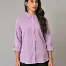 w Cotton Shirt with Spread Collar-picture-41
