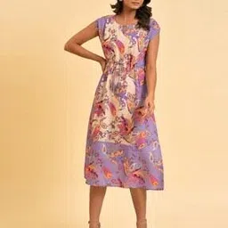 Paisley Print A-Line Dress-picture-35
