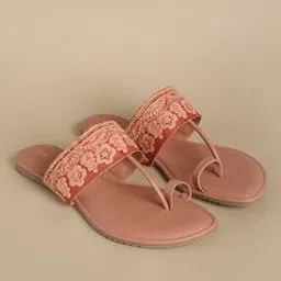 acai Embroidered Toe-Ring Flat Sandals-picture-11