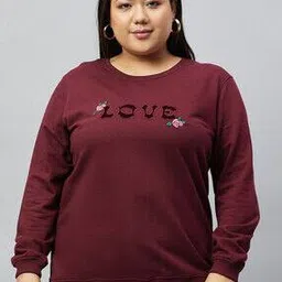 club york Women Regular Fit Typographic Print Sweatshirt-picture-25