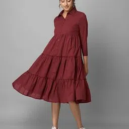 azira Tiered Dress with Mock Buttons-picture-15