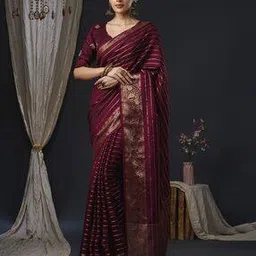 ri-wah Woven Viscose Ethnic Motif Saree-picture-25